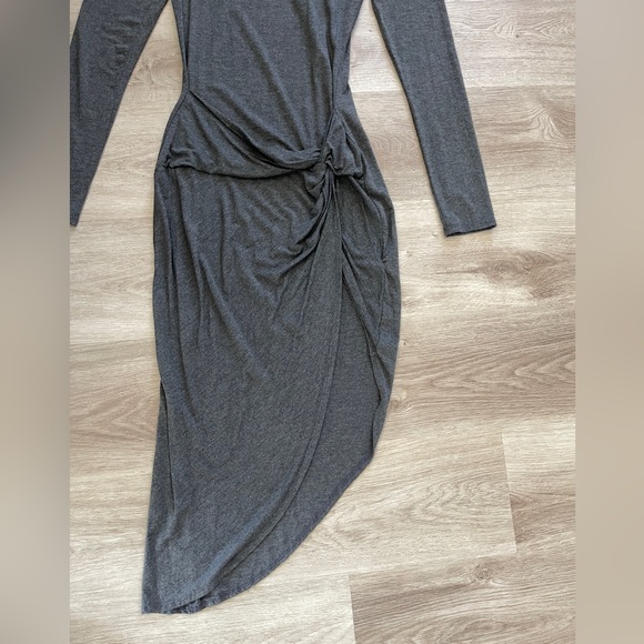 WinWin Womens Dress Size Small Gray High Spilt Bodycon Mock Neck - Picture 6 of 13